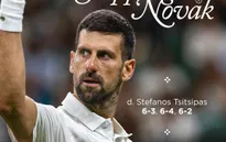 Djokovic áp đảo Tsitsipas vào vòng 3 Wimbledon 2026, bám đuổi kỷ lục Federer