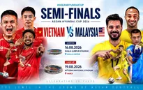 Lịch thi đấu và trực tiếp Bán kết ASEAN Cup 2026 trên VTV: ĐT Việt Nam chạm trán ĐT Malaysia