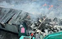 Phú Thọ: Cháy xưởng phế liệu rộng khoảng 2.000m²