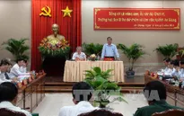 Đồng chí Lê Hồng Anh làm việc với Tỉnh ủy An Giang