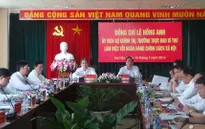 Đồng chí Lê Hồng Anh làm việc với Ngân hàng Chính sách xã hội