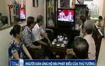 Người dân ủng hộ bài phát biểu của Thủ tướng tại Hội nghị cấp cao ASEAN 24