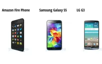 So sánh nhanh Fire Phone, Galaxy S5 và LG G3