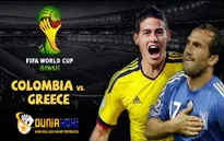 Colombia - Hy Lạp: Khi Falcao nằm trên cáng! (23h00, 14/6, VTV6)
