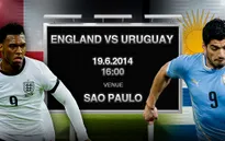 Lịch TRỰC TIẾP World Cup 2014 đêm 19/6 và rạng sáng 20/6: Chờ đại chiến Anh - Uruguay