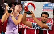 Chùm ảnh: Sharapova lái Porsche vào sân nhận cúp