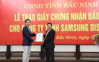 Bắc Ninh trao chứng nhận đầu tư 1 tỷ USD cho Samsung Display