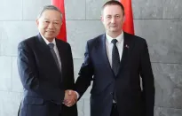 Tổng Bí thư Tô Lâm hội kiến Thủ tướng Belarus Aleksandr Turchin