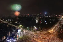 In pictures: Fireworks display in Hanoi celebrates national reunification day