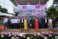 Ground was broken   for the Radio and Television    Construction Project in Houaphanh Province (Laos)