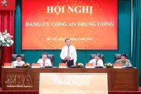 Top leader hails crime-fighting efforts, sets security tasks for second half