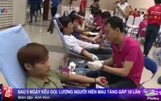 Sau 5 ngày kêu gọi, lượng người hiến máu tăng gấp 10 lần