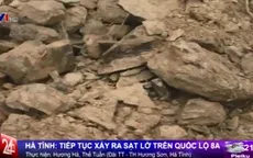 Hà Tĩnh: Tiếp tục xảy ra sạt lở trên quốc lộ 8A