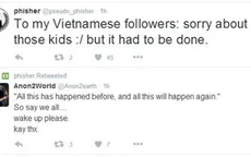 Hacker Việt Nam tấn công webchat của Anonymous