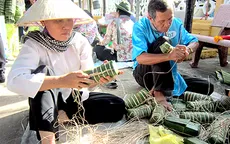 Sôi động hội thi gói, nấu bánh tét Xuân Ất Mùi 2015