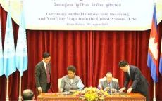LHQ bàn giao cho Campuchia bản đồ biên giới với Việt Nam