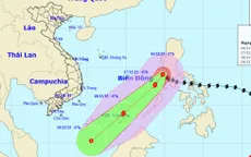 Bão Melor giật cấp 14 - 15 đã đi vào Biển Đông