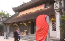 Dựng “chui” bia đá tại đền Trần - Thái Bình