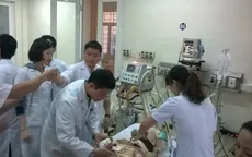 Đưa 2 bệnh nhân vụ sập giàn giáo tại Hà Tĩnh về Hà Nội cấp cứu