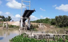 Cầu ở Long An vừa khánh thành đã sập: Do tải trọng bê tông quá lớn