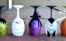 Tự làm chân đế nến kiểu Halloween