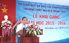 Đồng chí Lê Hồng Anh dự lễ khai giảng năm học mới ở Kiên Giang