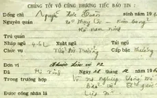 Gần 50 năm đi tìm lại danh hiệu liệt sĩ