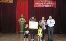 Truy tặng ngư dân quên mình cứu người bằng Tổ quốc ghi công