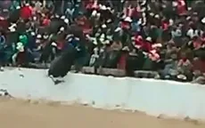 Kinh hoàng bò tót lao lên khán đài húc khán giả