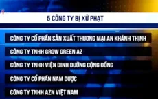 Xử phạt 5 công ty vi phạm về quảng cáo thực phẩm
