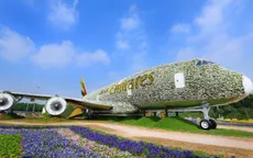 Dùng 5 triệu bông hoa tạo hình máy bay Airbus A380