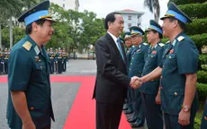 Chủ tịch nước thăm và làm việc tại Quân chủng Phòng không - Không quân