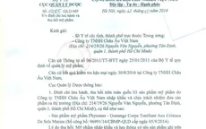 Thu hồi 3 loại mỹ phẩm của một công ty tại TP.HCM