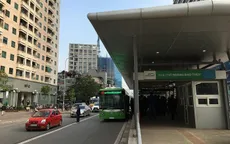 Xe bus nhanh BRT Hà Nội bắt đầu chạy thử trên đường