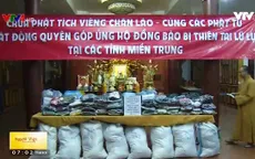 Phật tử chùa Phật Tích (Vientiane) hướng về miền Trung