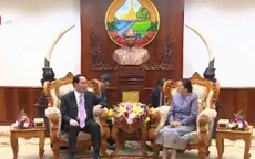 Chủ tịch nước Trần Đại Quang hội kiến Chủ tịch Quốc hội Lào