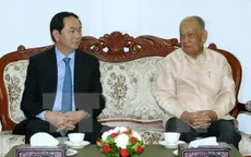 Chủ tịch nước thăm nguyên Chủ tịch Đảng Nhân dân Cách mạng Lào