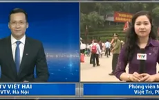 Dâng hương tưởng niệm các vua Hùng tại đền Thượng