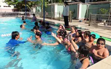 Long An tăng cường dạy bơi cho học sinh tiểu học