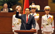 Giây phút tân Chủ tịch nước Trần Đại Quang tuyên thệ nhậm chức