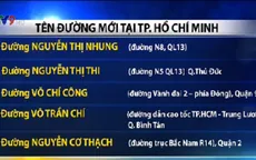 TP.HCM đặt tên mới cho 5 tuyến đường
