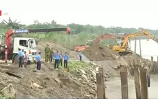 Giải tỏa bến bãi khai thác cát ở Đông Anh