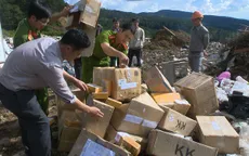Tiêu hủy gần 100 mặt hàng không có nguồn gốc tại Lâm Đồng