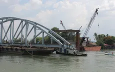 Hoàn thành lai dắt 3 nhịp dầm cầu Ghềnh mới