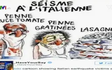 Báo Charlie Hebdo bị kiện vì bức tranh gây sốc về động đất