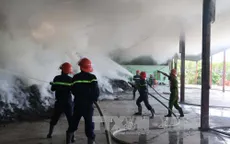 Cháy lớn tại nhà máy xử lý rác thải ở Thanh Hóa