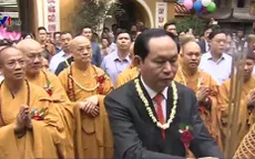 Chủ tịch nước Trần Đại Quang dự Đại lễ Phật đản tại Chùa Quán Sứ