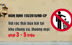 Vứt rác bừa bãi có thể bị phạt hàng triệu đồng từ 1/2/2017