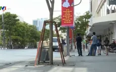Hoàn tất việc sửa chữa hư hỏng trên đường Nguyễn Huệ