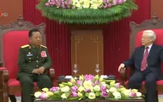 Tổng Bí thư tiếp Bộ trưởng Quốc phòng Lào